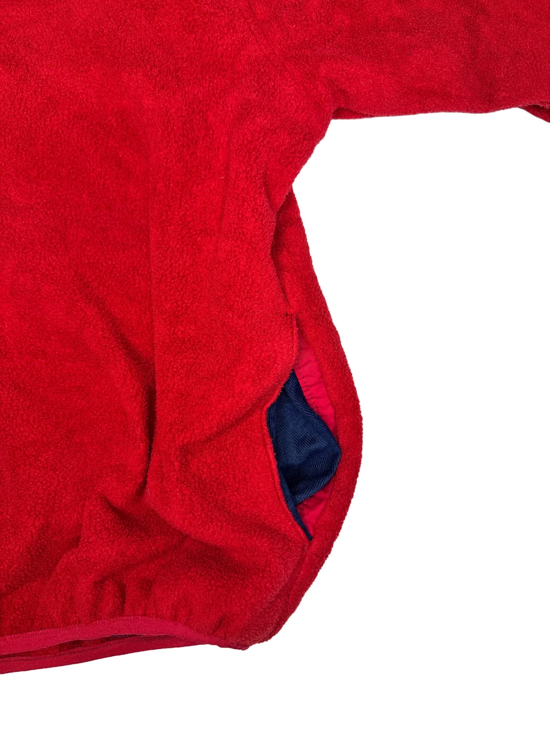 빈티지 90s 엘엘빈 LLbean 스냅 플리스 레드 XL 상품이미지5