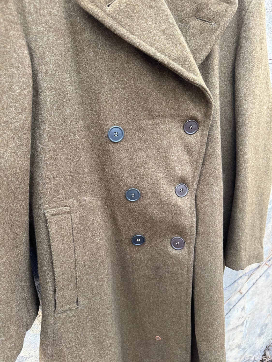 40s 미군 오리지널 ww2 멜튼 울 오버 코트 상품이미지4