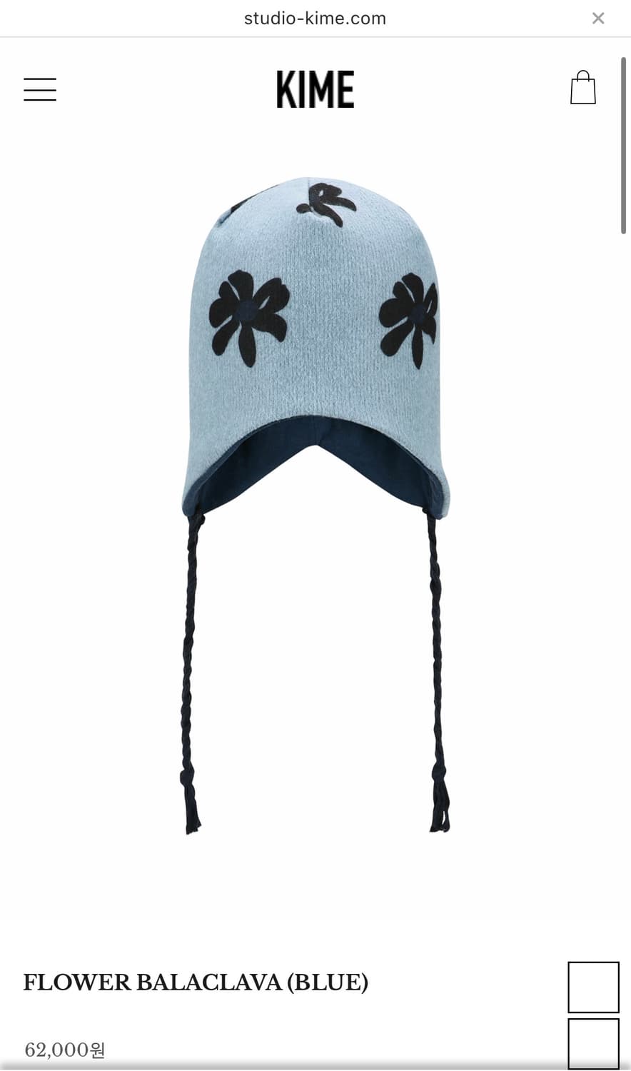 KIME 플라워 바라클라바 상품이미지1