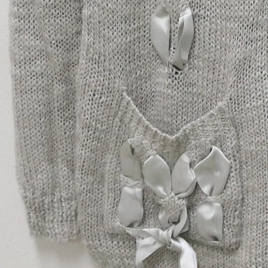 EARTH MUSIC 발레코어 리본 울 혼방 롱  니트 64326 상품이미지6