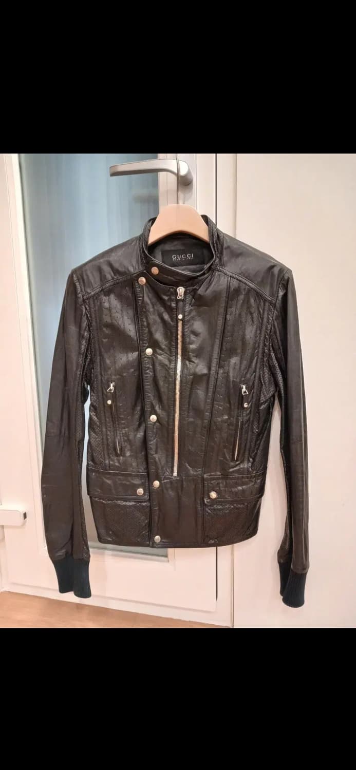 GUCCI BIKER LEATHER JACKET 상품이미지1