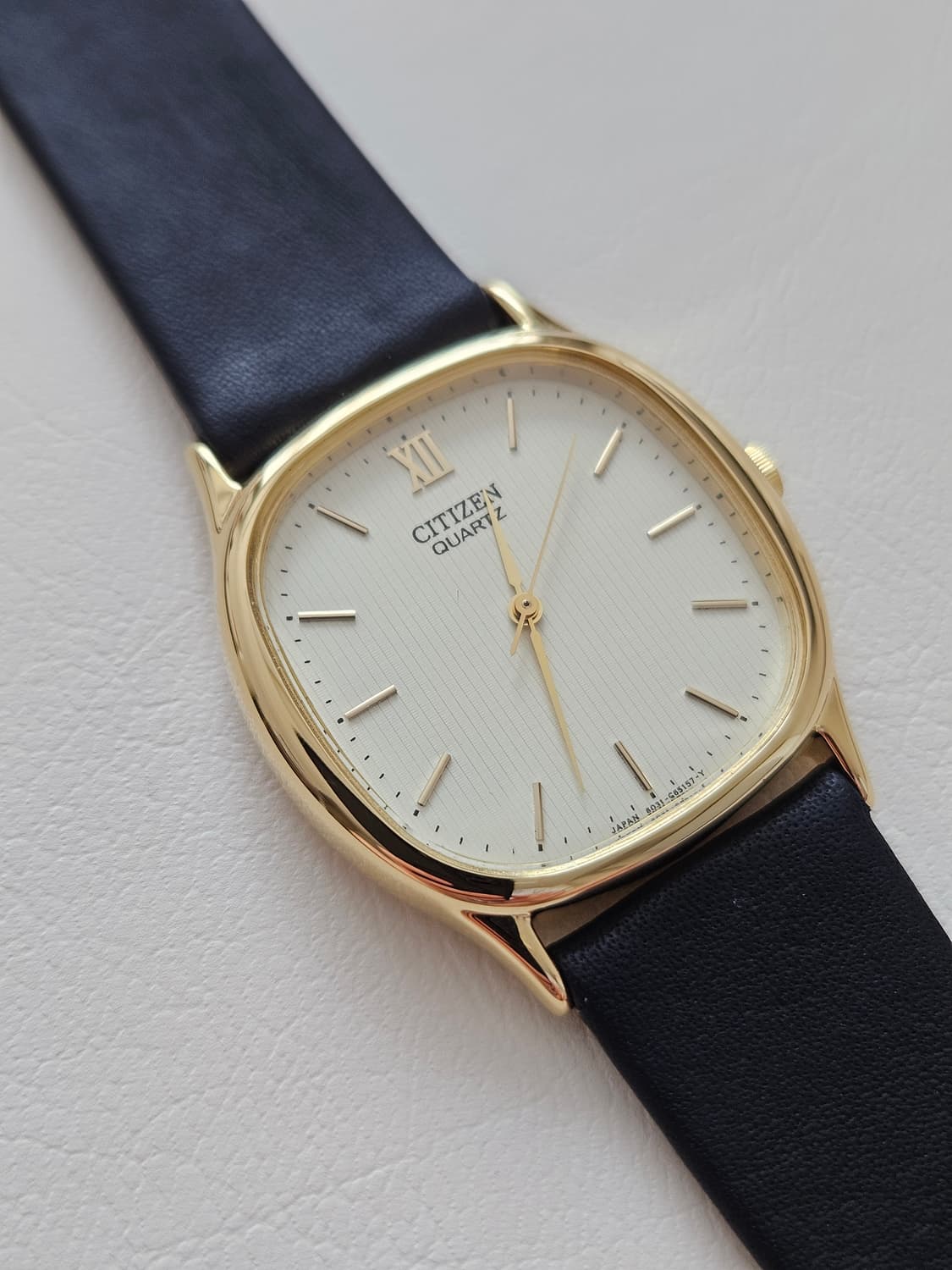 빈티지 시티즌 쿼츠 금장 가죽 시계 민트급 상품이미지1