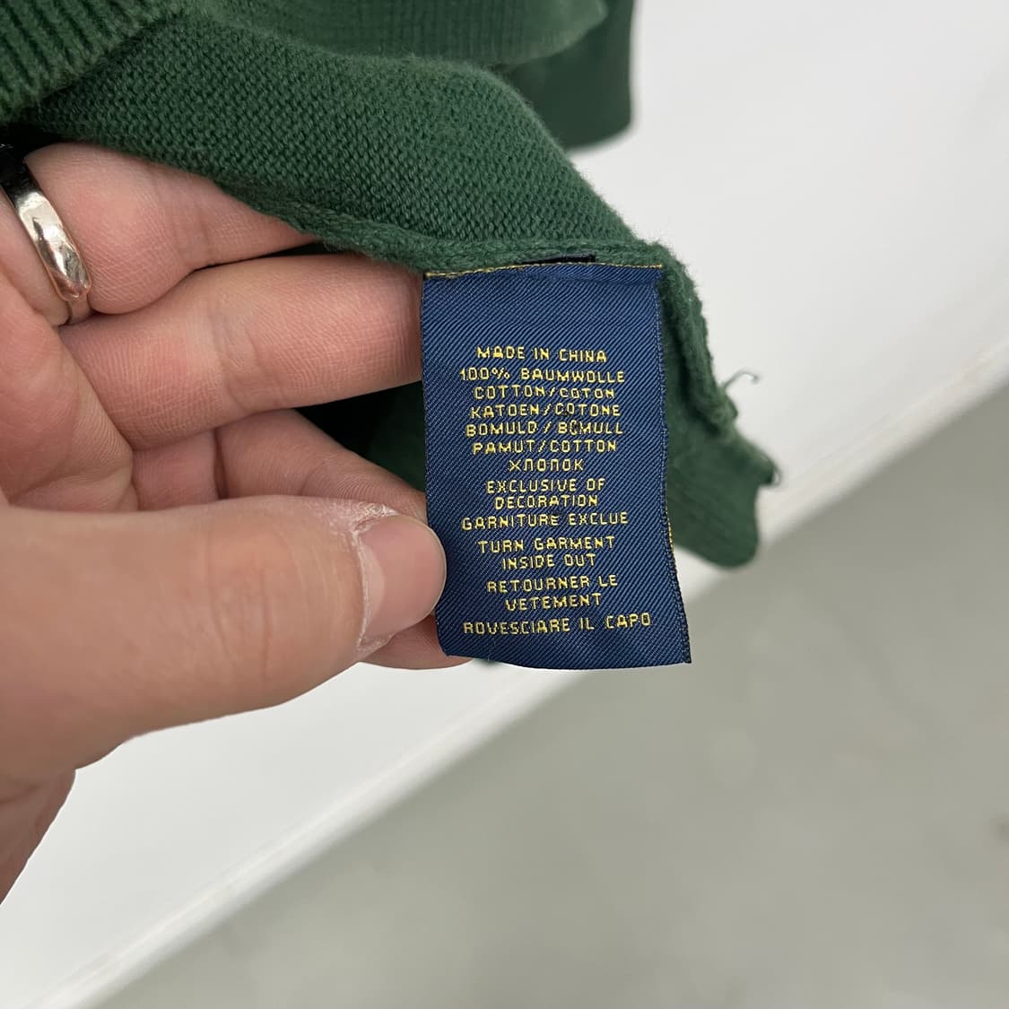 폴로 랄프로렌 브이넥 니트 그린 남xl 상품이미지7