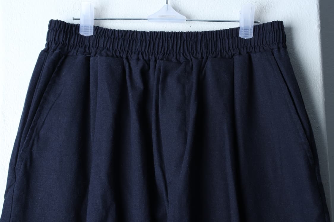 (M-L) 라퍼지스토어 반바지 팬츠 린넨 마 밴딩 네이비-P9779 상품이미지3