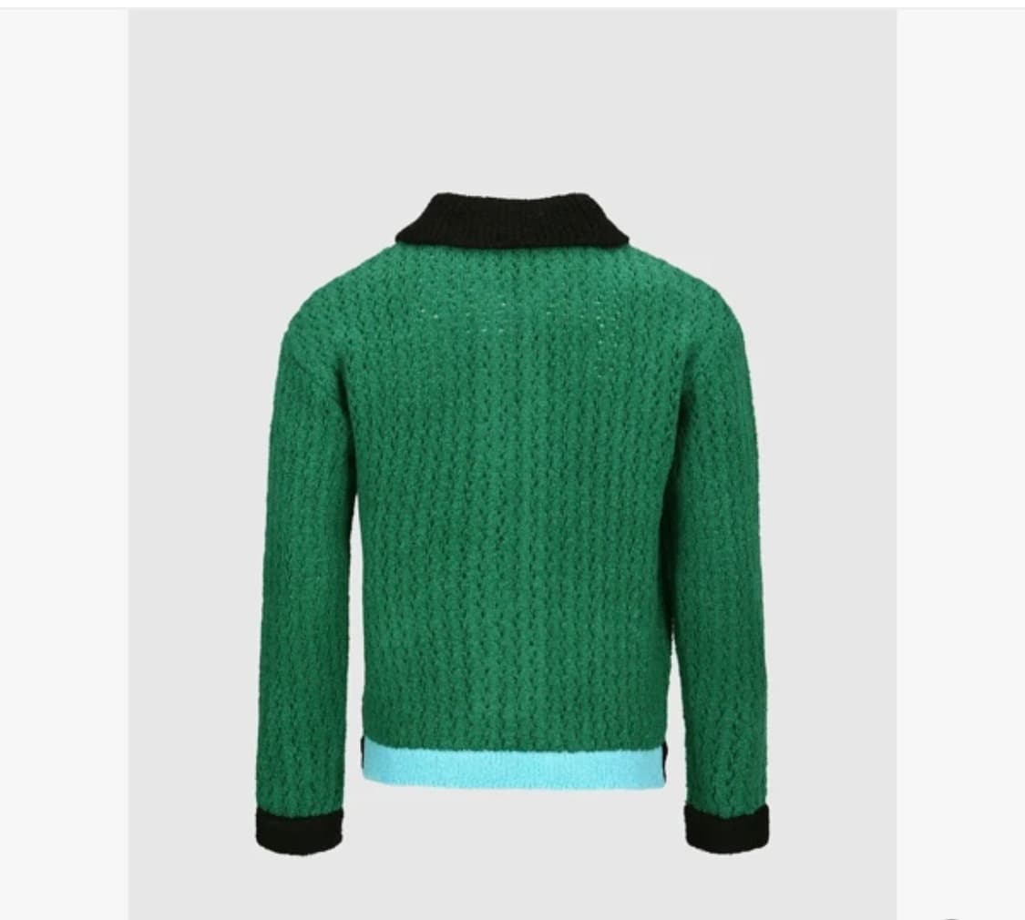 앤더슨벨 엘라스 블록 가디건 그린 XL 상품이미지2