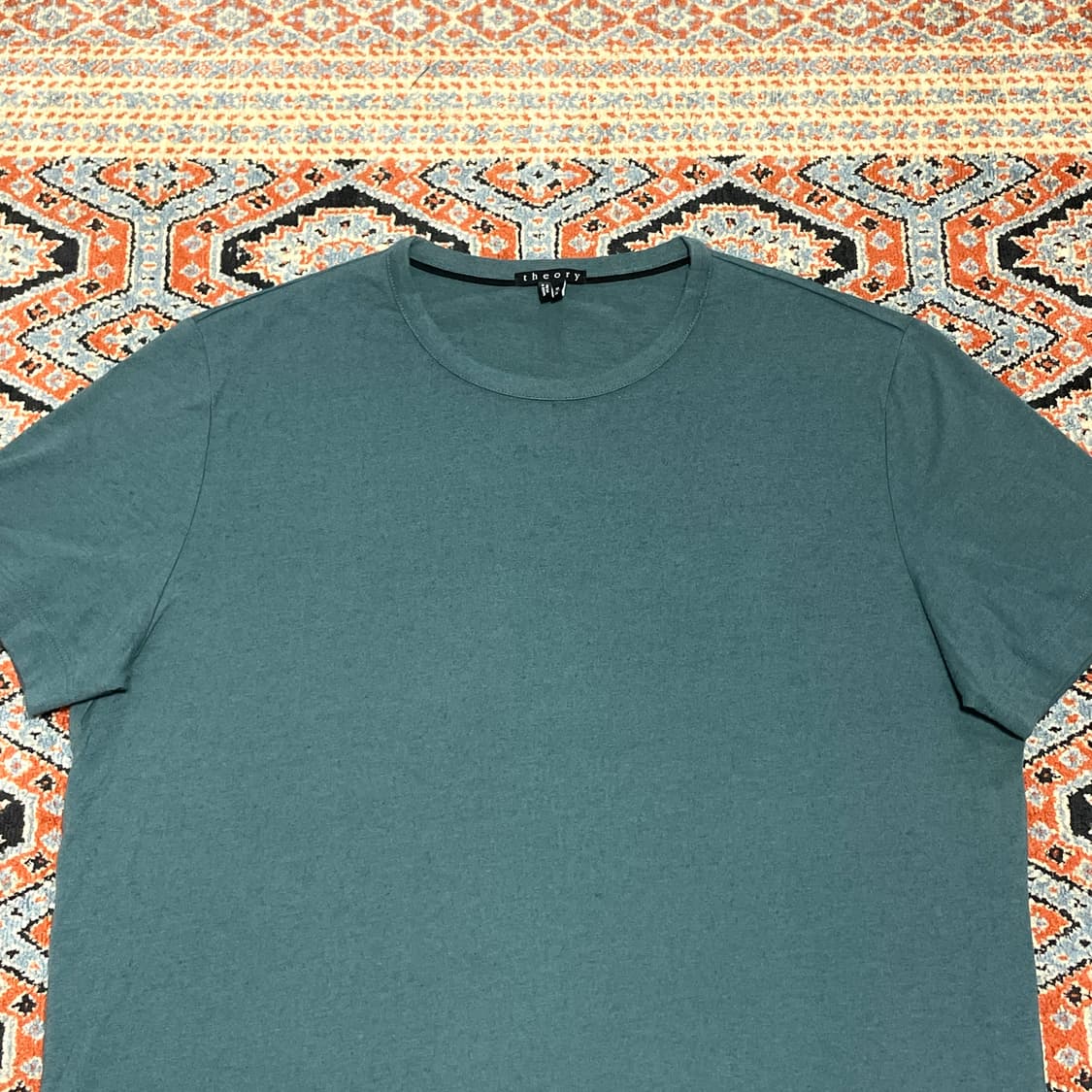 띠어리 청록 기본 반팔티셔츠 남성M 상품이미지2