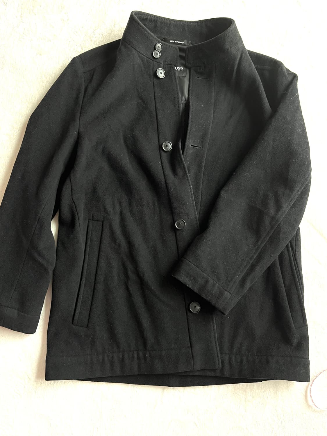 휴고 보스 정품 캐시미어 울 숏코트 여자도 가능 상품이미지1