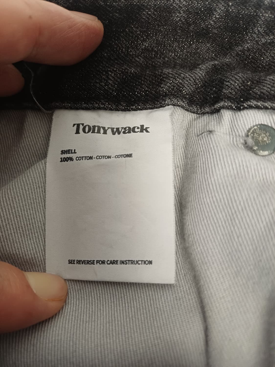 [28] 토니웩TONYWACK 워시드 블랙 스트레이트 데님팬츠 (택0) 상품이미지7