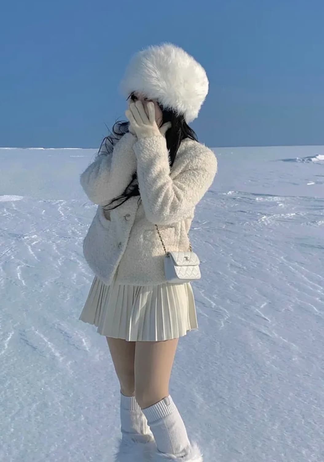 화이트 러시아모자 털모자 상품이미지2