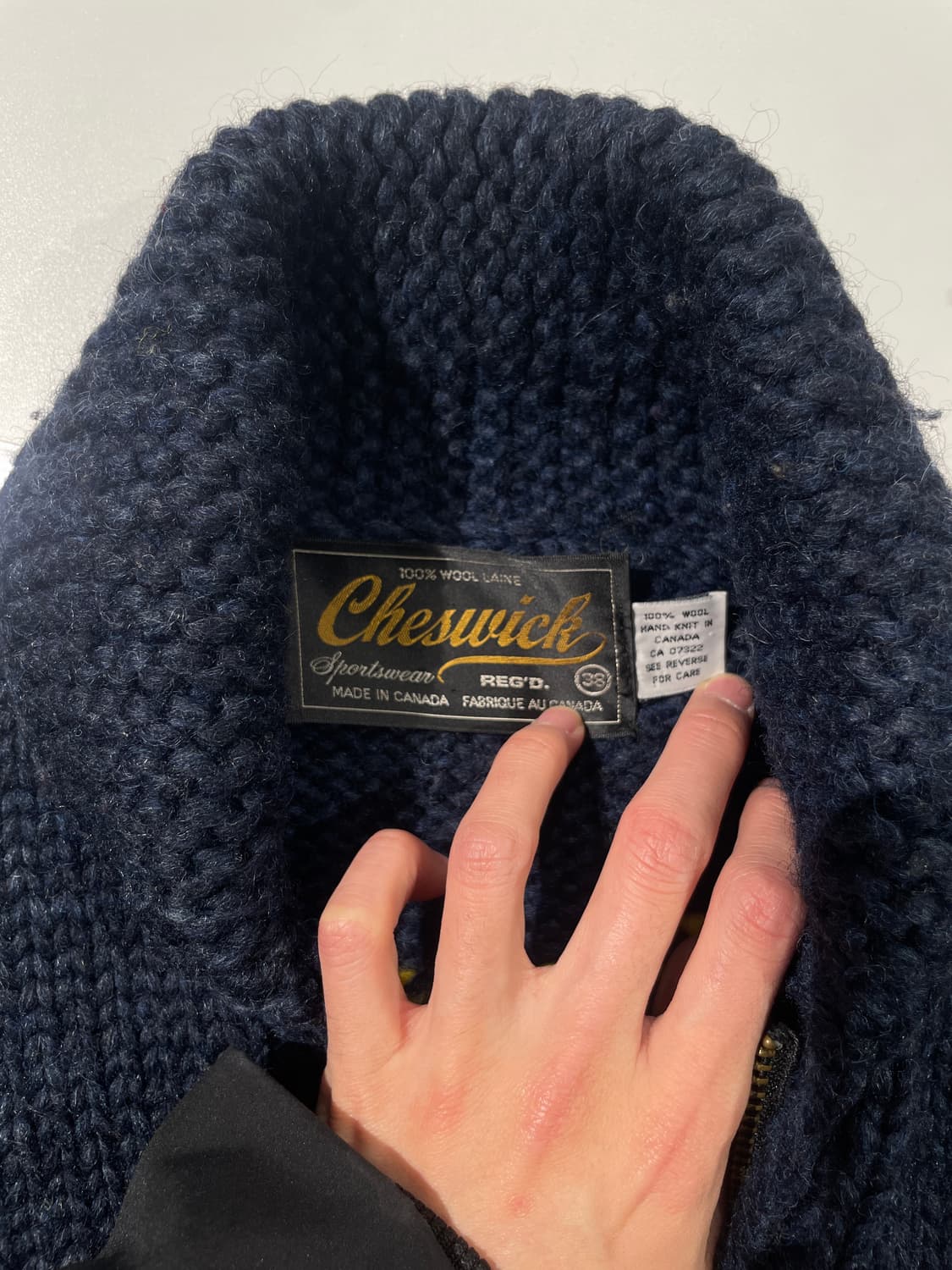 체스윅 다크 네이비 도그즈 울 코위찬 상품이미지7