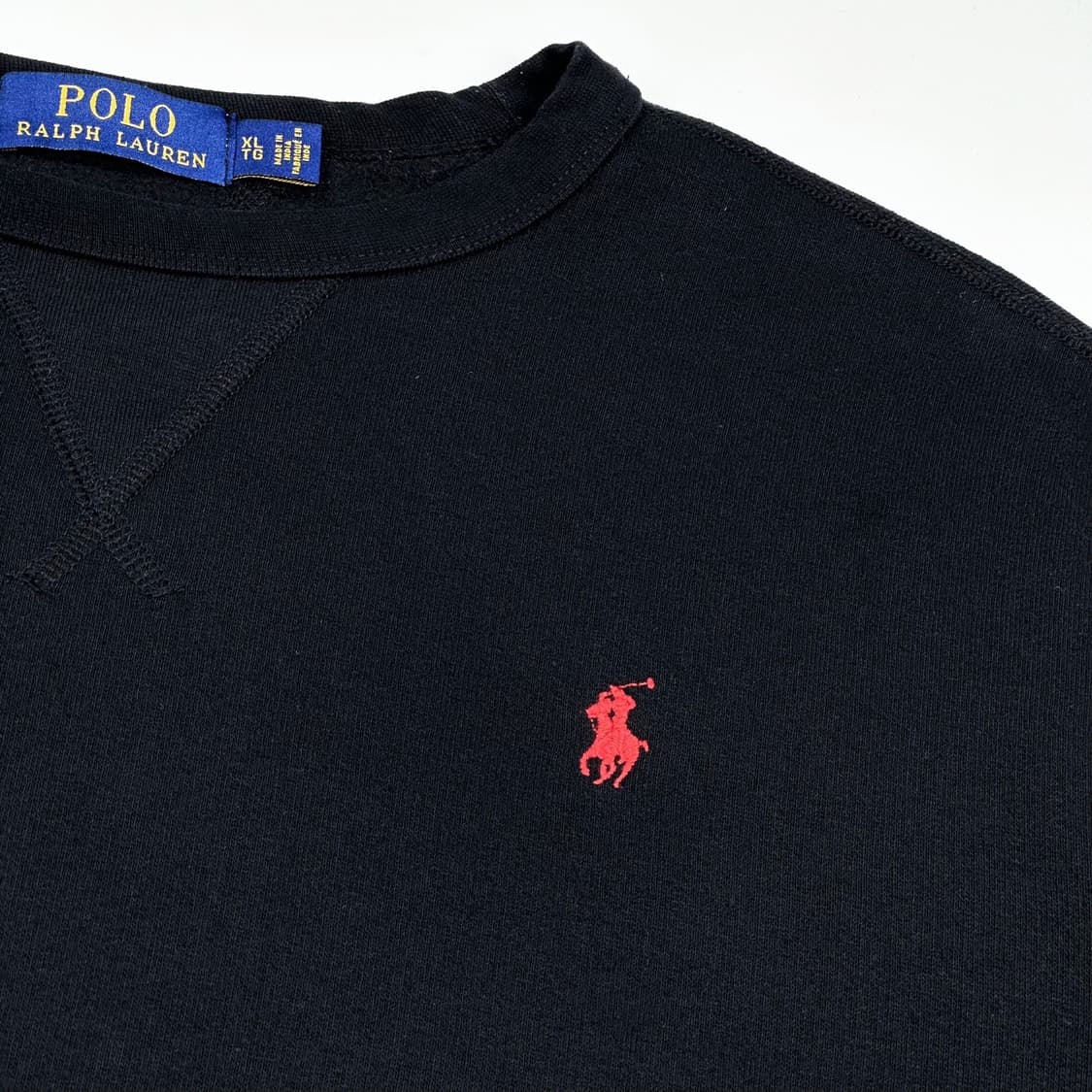 폴로 랄프로렌 포니 블랙 크루넥 맨투맨 (XL) 상품이미지3