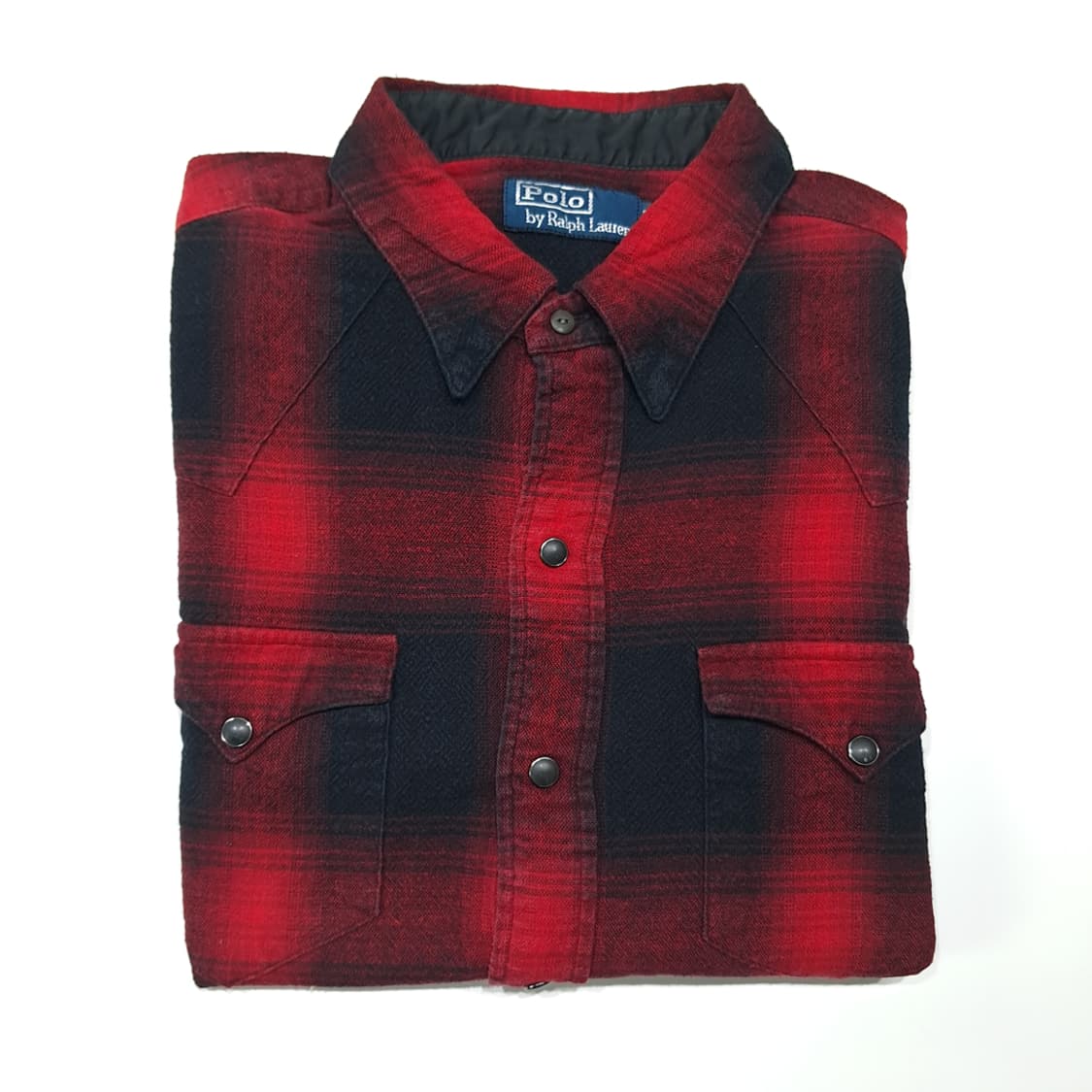 CL627 L 폴로 90s 버팔로 체크 웨스턴 RLPC 셔츠 남방 상품이미지8