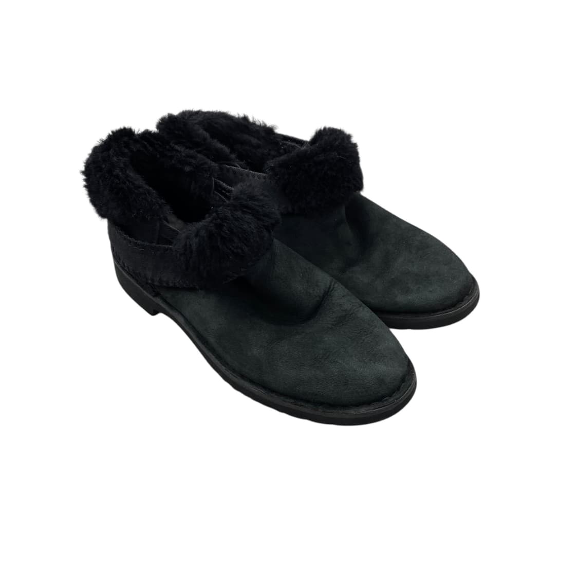 ugg black fur flat shoes 상품이미지3