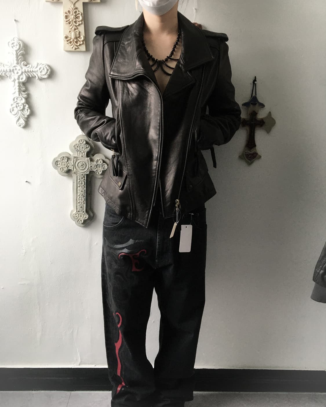 Heavy lamb  leather rider jacket 상품이미지7