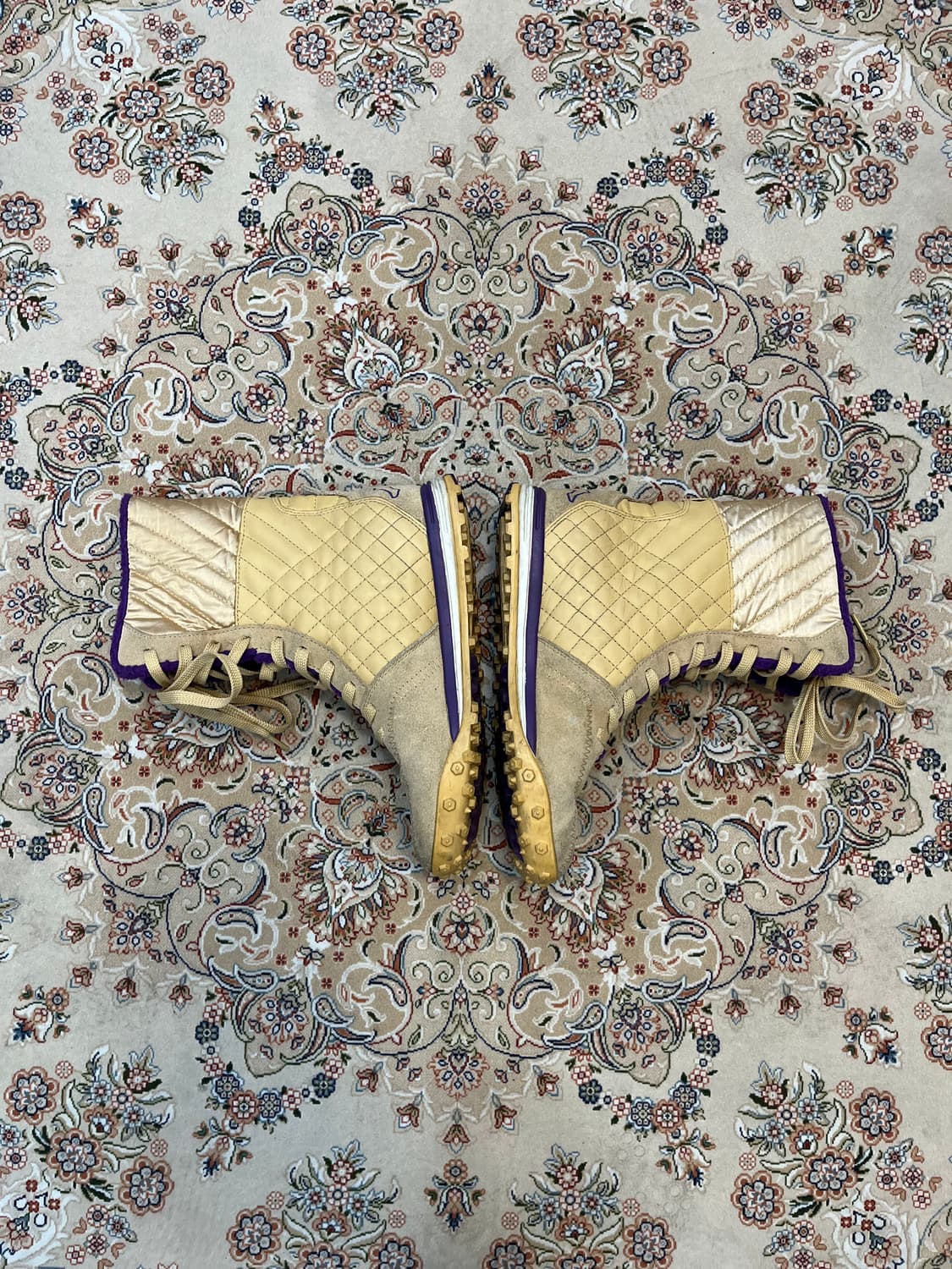 카파 퀼팅 Y2K 레이스업 부츠 상품이미지2