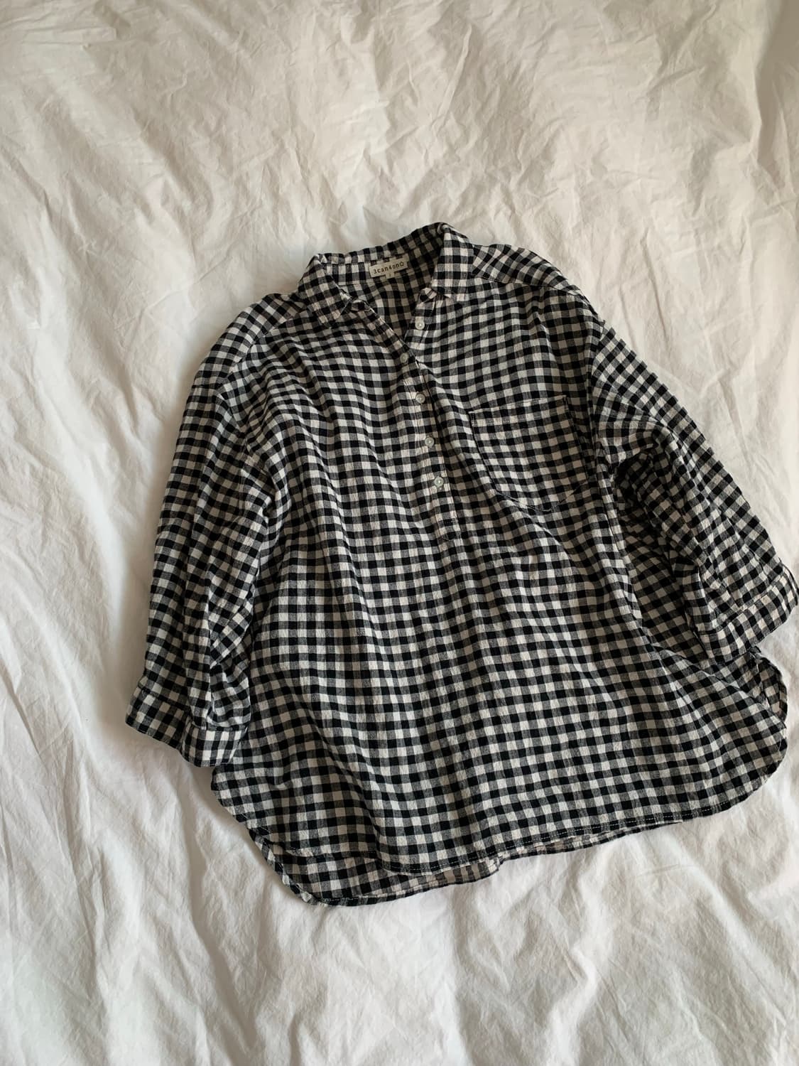 깅엄 체크 셔츠 상품이미지2