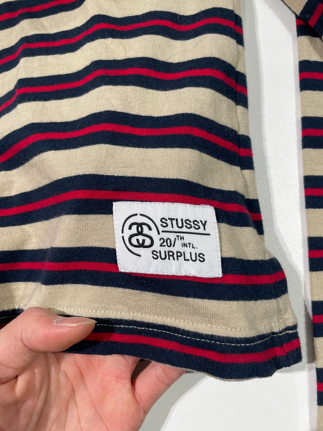 스투시 x 서플러스 00’s 스트라이프 크루넥 코튼 롱 슬리브 상품이미지9
