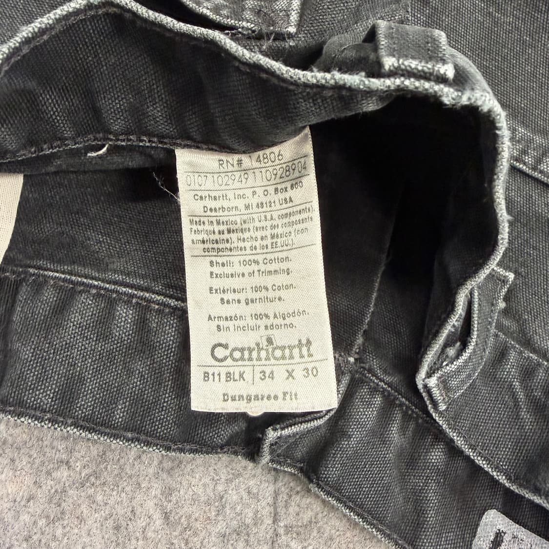 빈티지 칼하트 B11 BLK 싱글니 카펜터 팬츠 상품이미지9