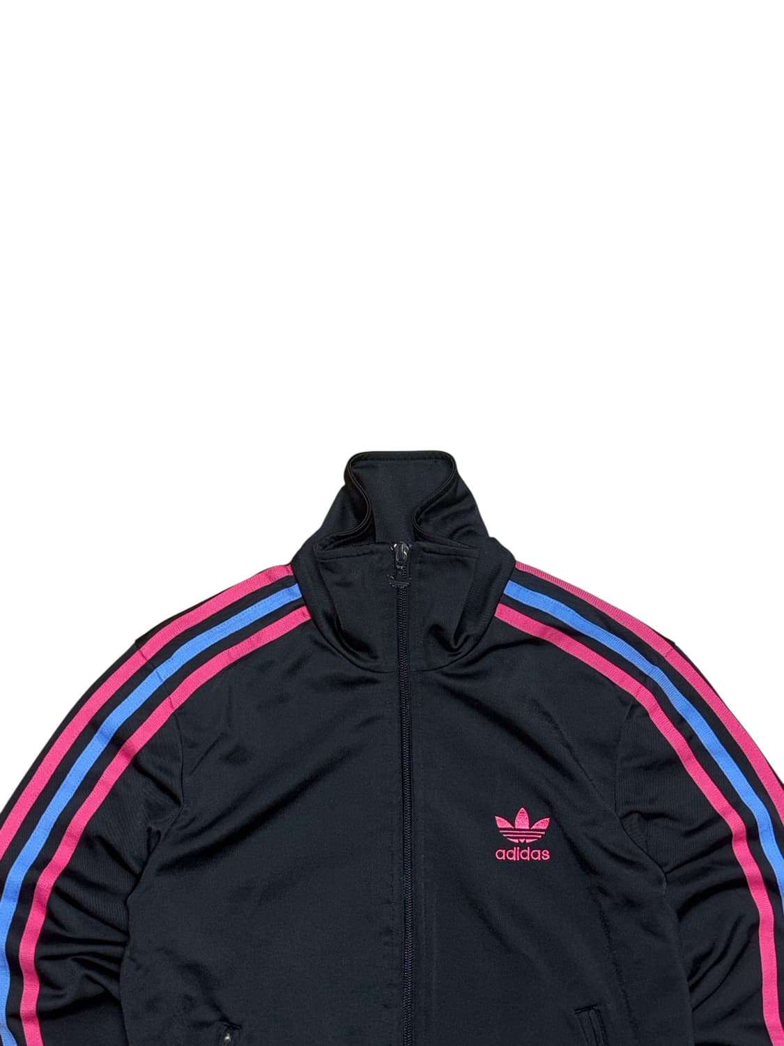 아디다스 블랙 핑크 블루 져지 트랙탑 상품이미지5