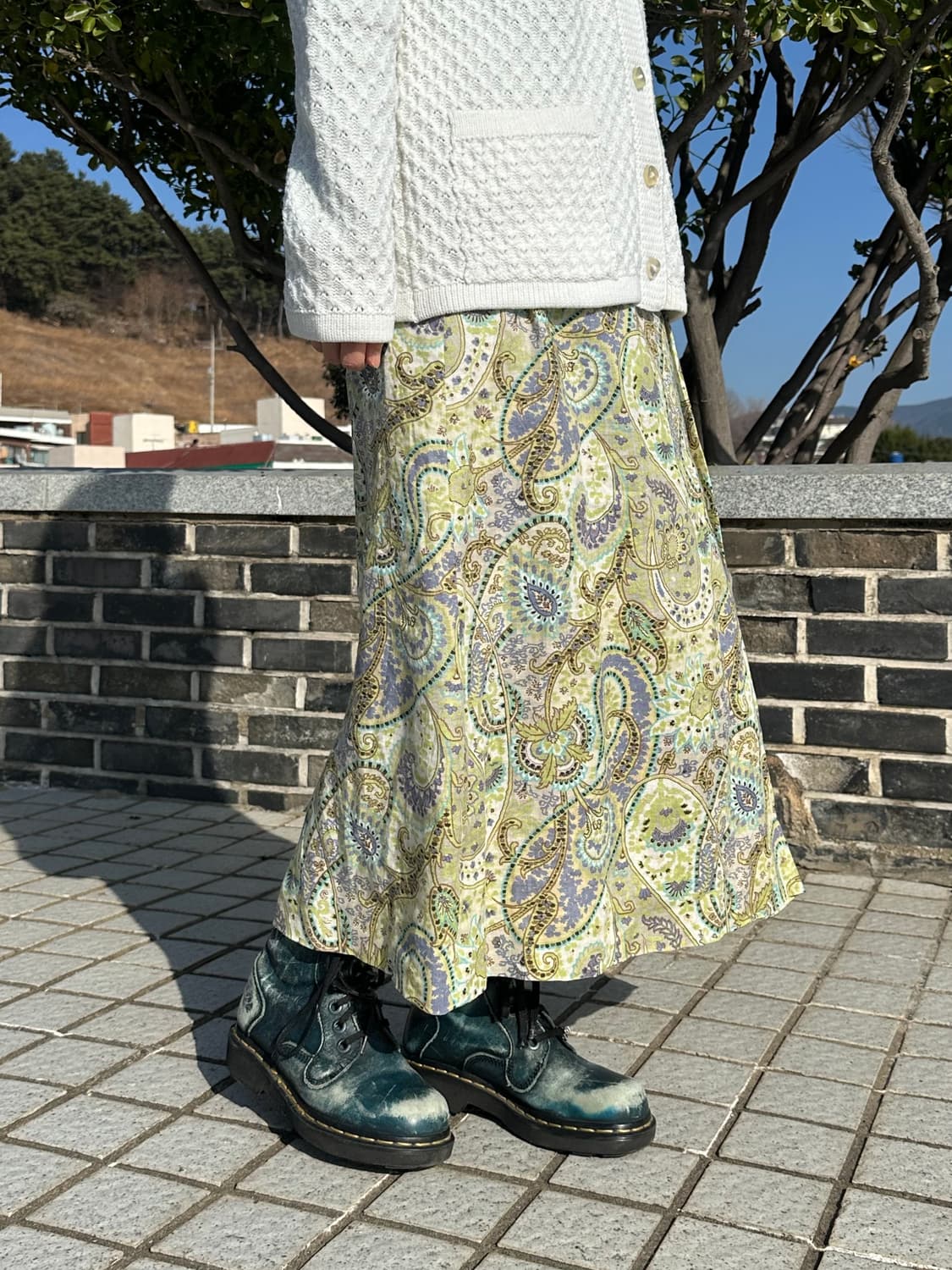 아쿠아스큐텀 페이즐리 스커트 상품이미지5