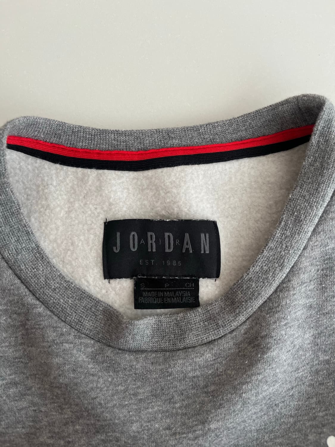 S) 나이키 조던 기모 맨투맨 그레이 상품이미지4