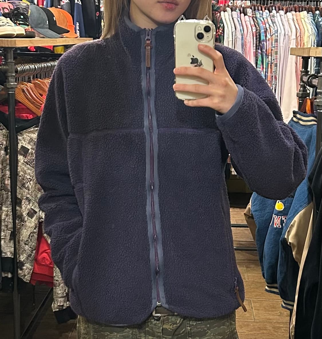 [HI] 알뉴볼드 양털 후리스 퍼플 상품이미지1