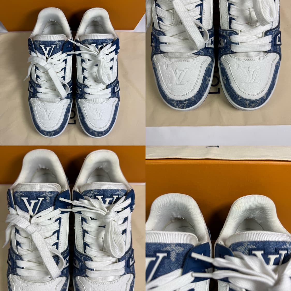 [ 5.5사이즈 ] 루이비통 LV 트레이너 모노그램 데님 블루 스니커즈 상품이미지3