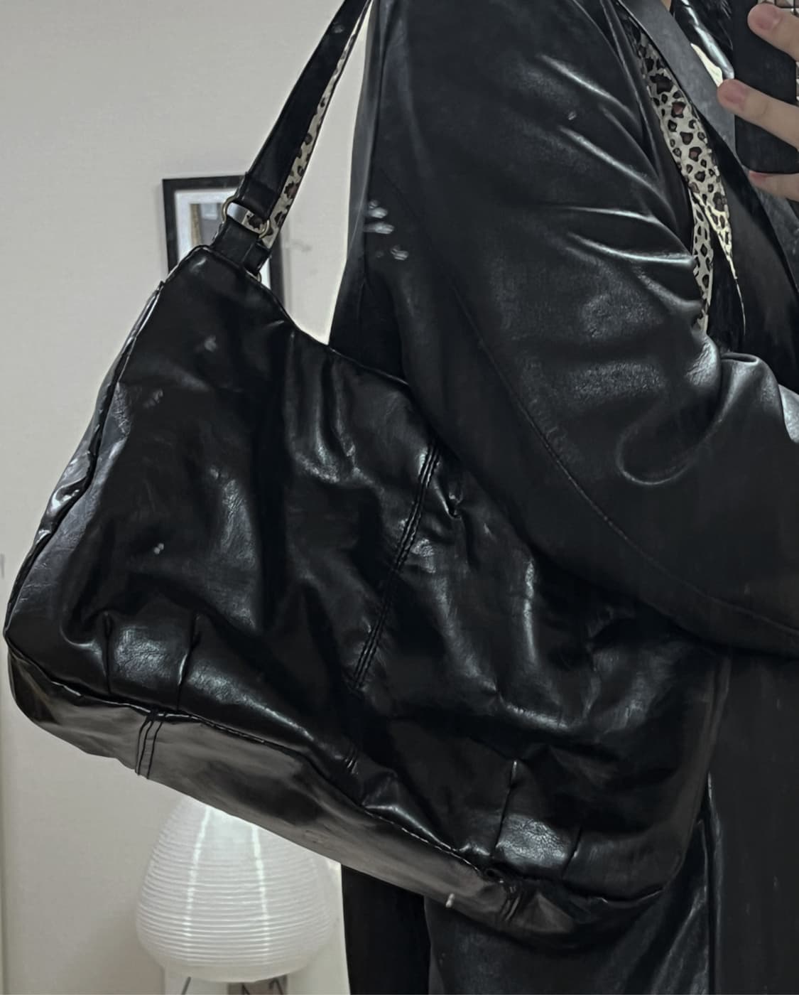 빈티지 레더 숄더백 vintage punk rockchic 상품이미지2