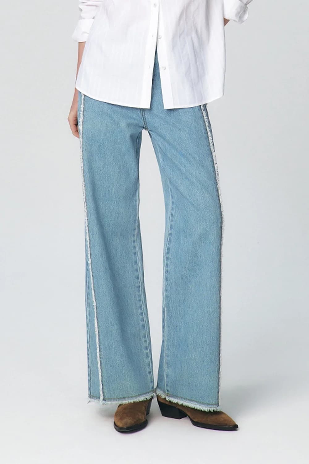 쿠메 Kume Wide Denim Pants 라이트블루 상품이미지1
