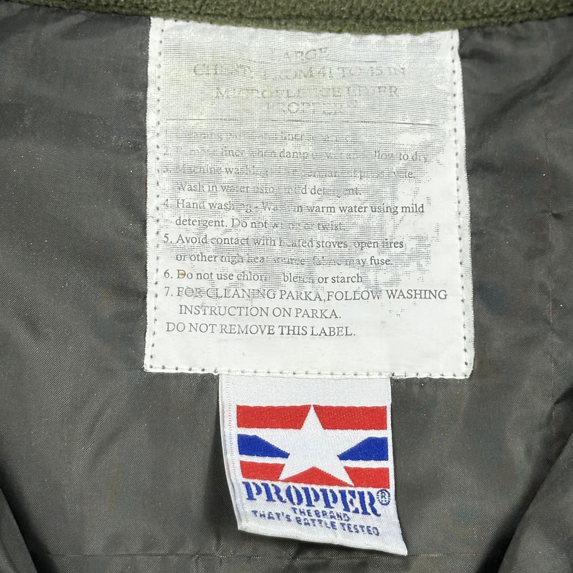 VTG 빈티지 프로퍼 카키 올리브 후리스자켓 (L) 상품이미지5