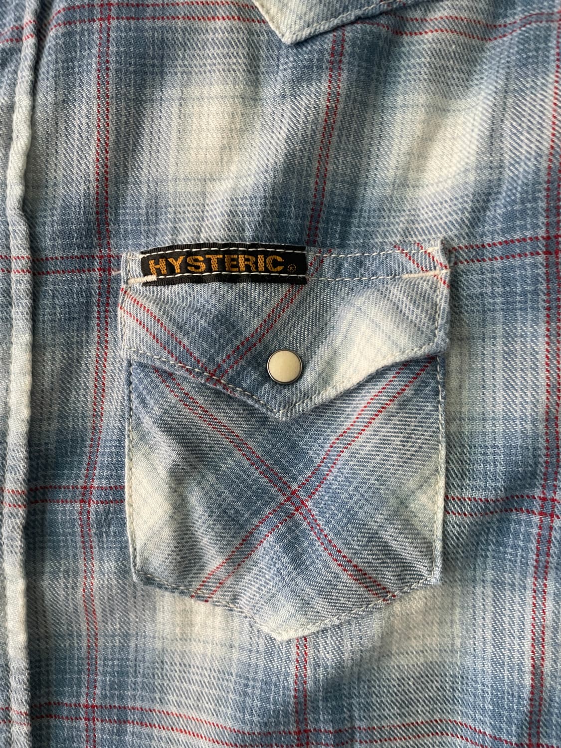 히스테릭글래머 블루 체크 셔츠 상품이미지4