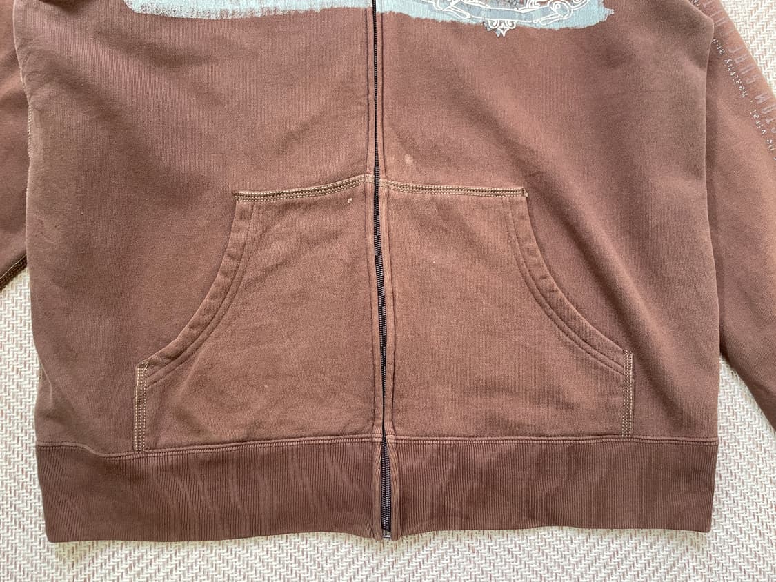 빈티지 y2k Russ.K 브라운 후드집업  상품이미지2