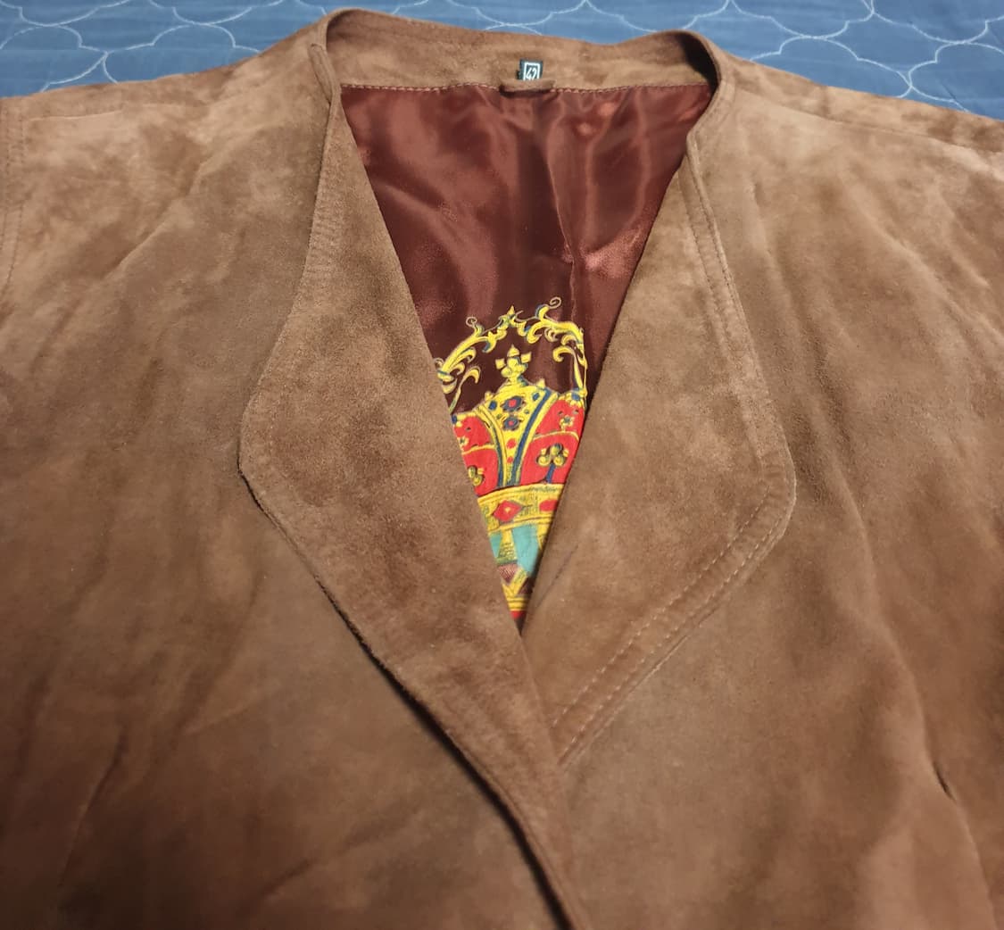 (빈티지) 레더패션컴퍼니 스페지알 레더 스웨이드 롱 베스트 브라운 (F) 상품이미지2