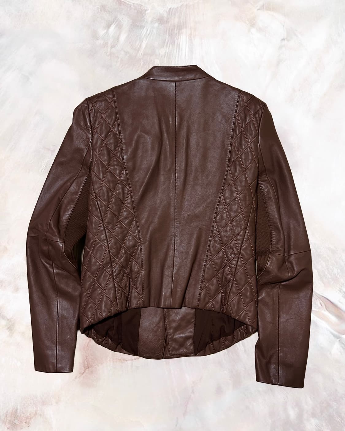 빈티지 니트믹스 브라운양가죽 자켓 상품이미지5