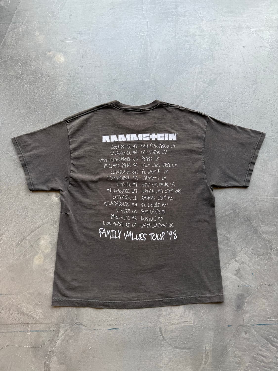 람슈타인 1998‘s 빈티지 투어 티셔츠 상품이미지3