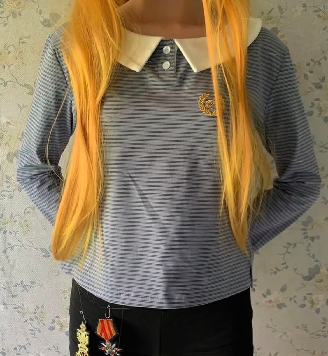 샵페어리 피터팬 peter pan collar stripe top 상품이미지1