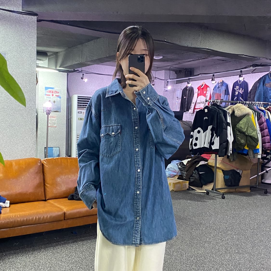 리바이스 투포켓 버튼 데님 셔츠 B3336 상품이미지1