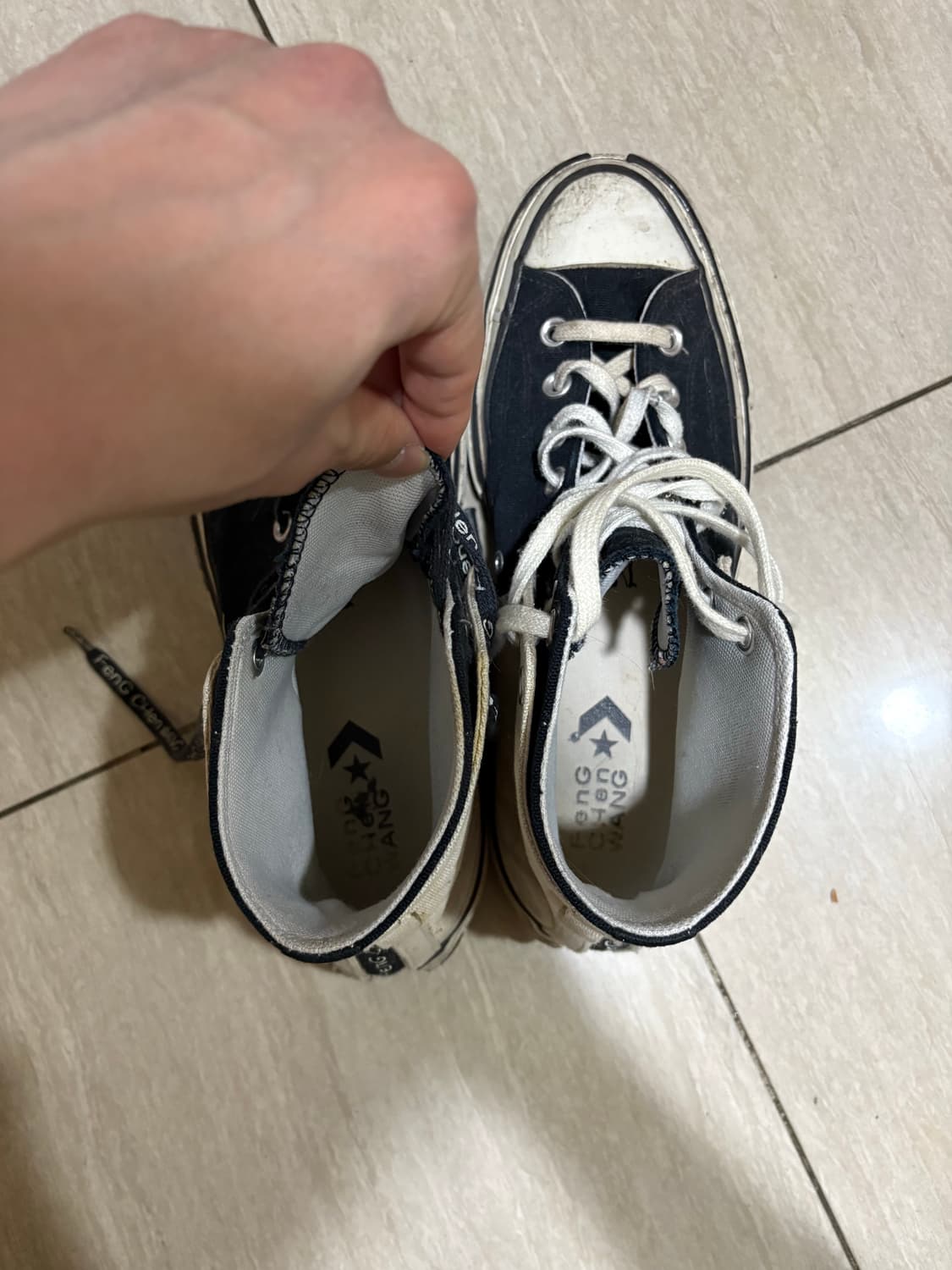 컨버스 x 펑첸왕 블랙화이트 상품이미지3