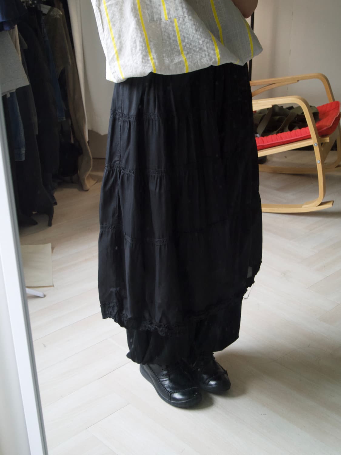 ruffle black tiered skirt 상품이미지5