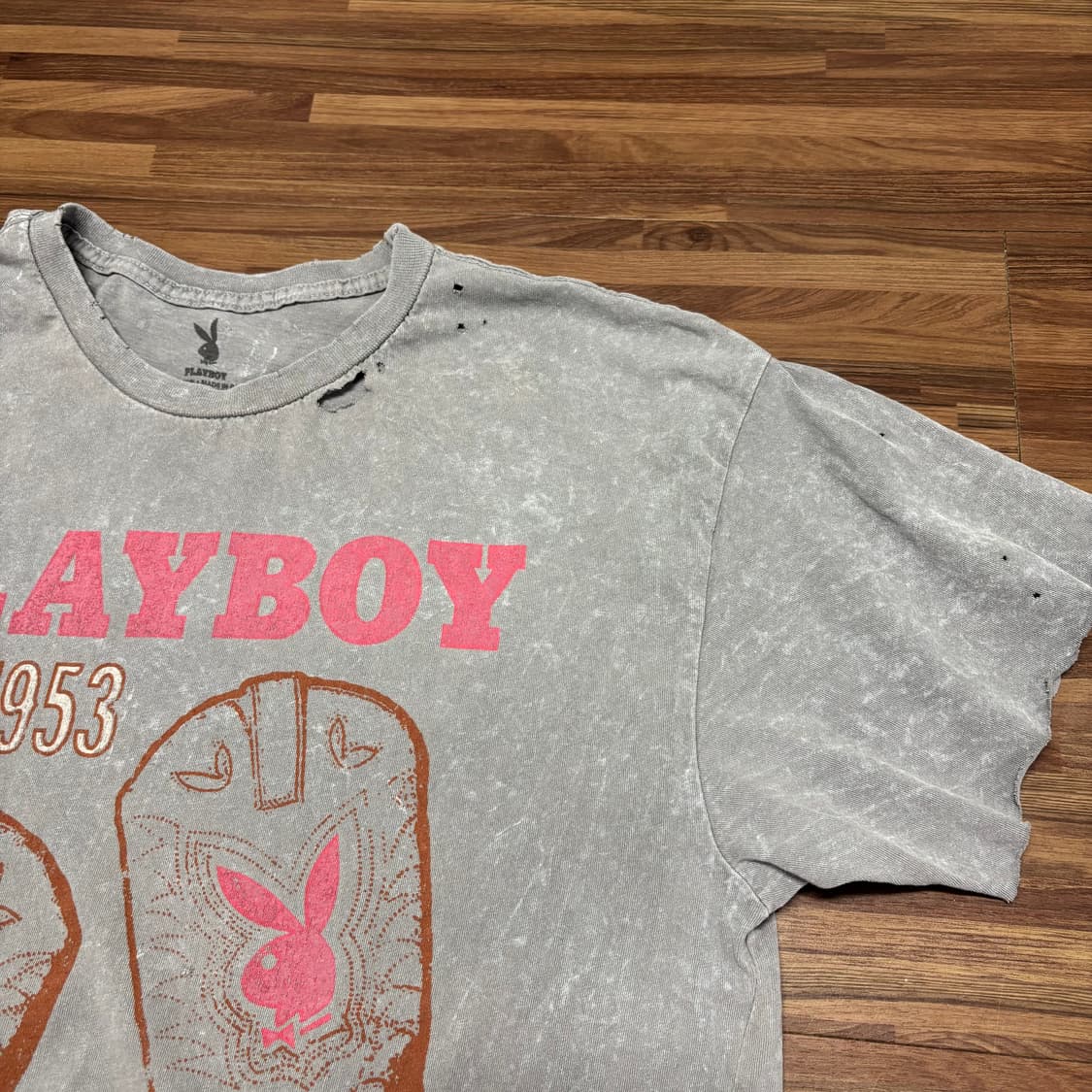 플레이보이 playboy 디스 웨스턴 부츠 반팔티 티셔츠 빈티지 팔리 l 상품이미지3