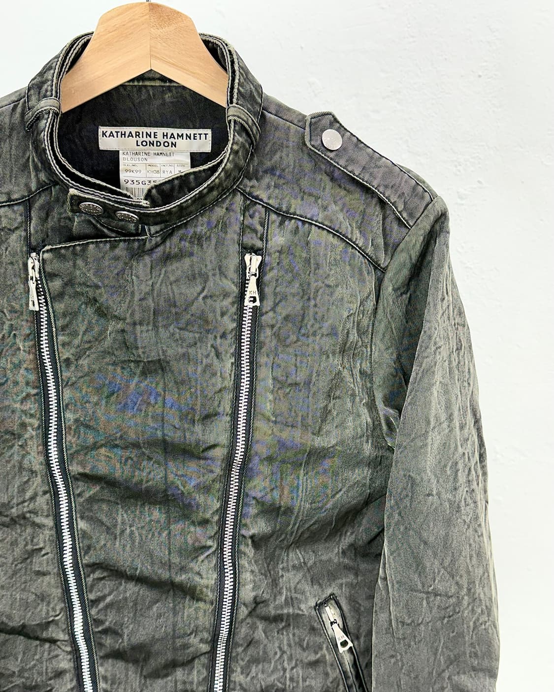 캐서린 햄넷 런던 쿼드 집 메탈기 나일론 라이더 자켓 상품이미지3