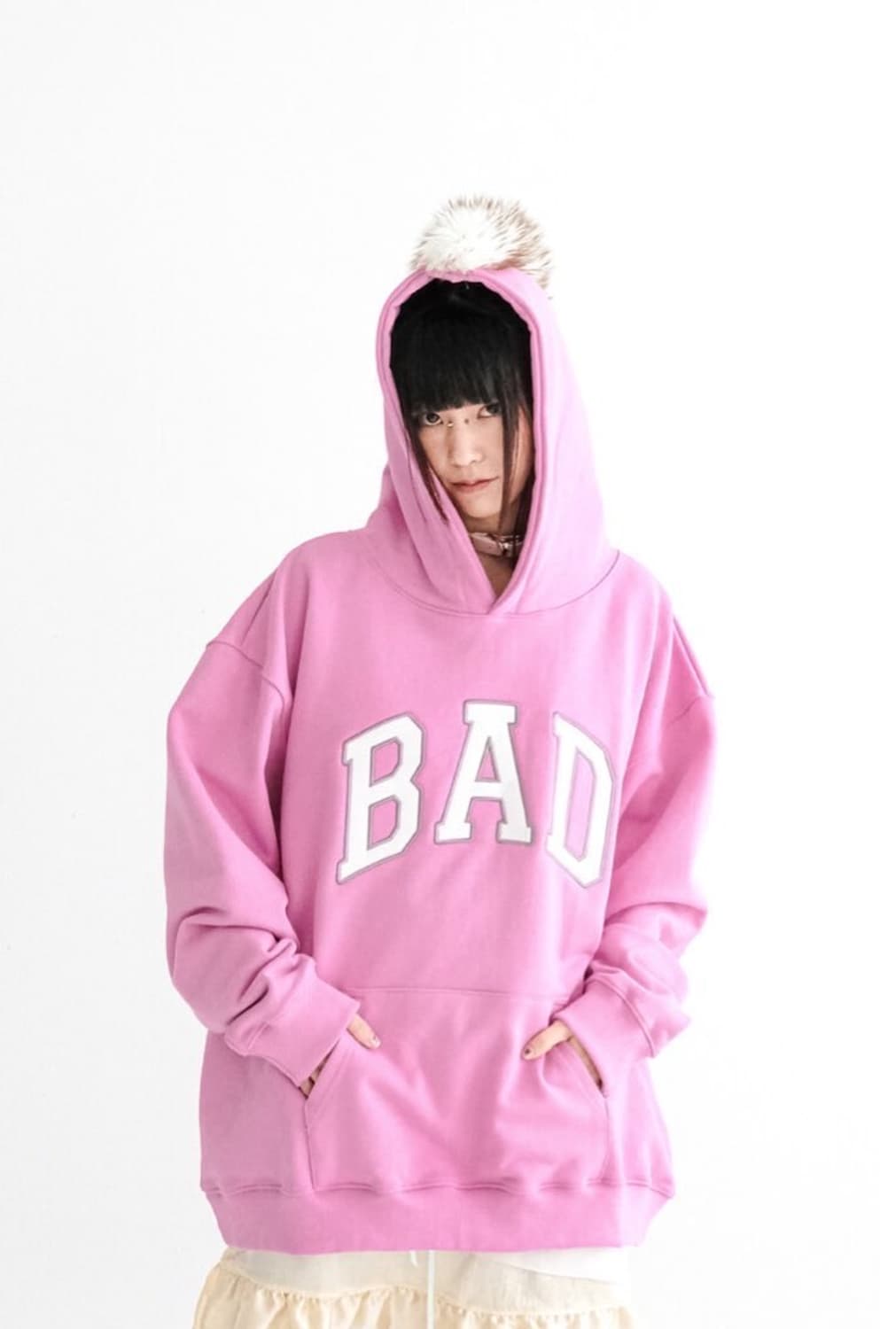 샵페어리 shipfaerie bad 후드 pink 핑크 집업 털후드 상품이미지1