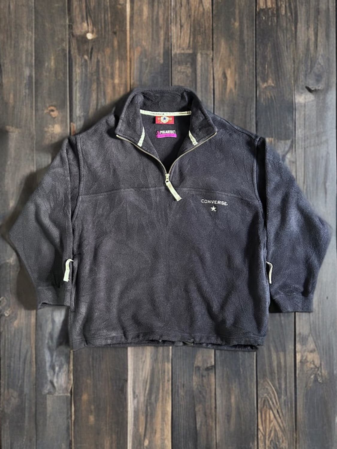 90s 컨버스 폴라텍 하프집 풀오버 플리스 상품이미지1