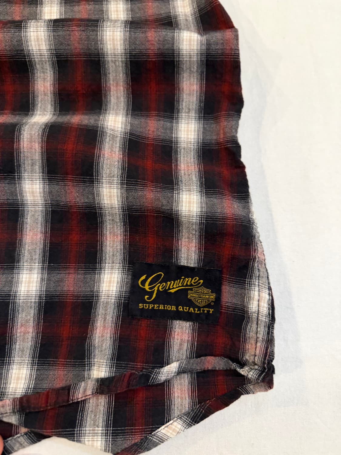 할리데이비슨 빈티지 체크 반팔 셔츠 상품이미지2