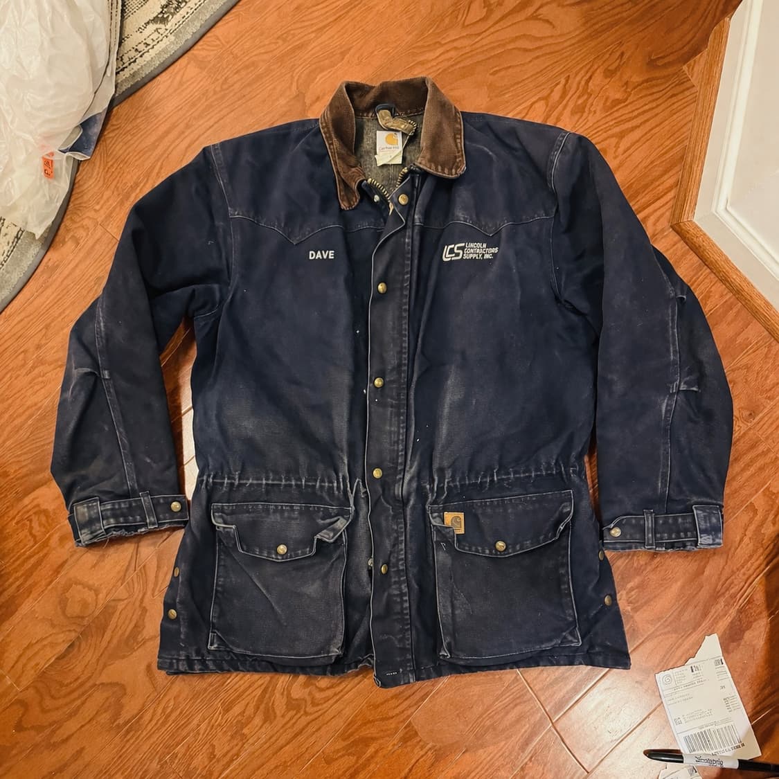 [빅세일] 칼하트 C52 MDT 디트로이트 자켓 네이비 기업로고 빈티지 상품이미지1