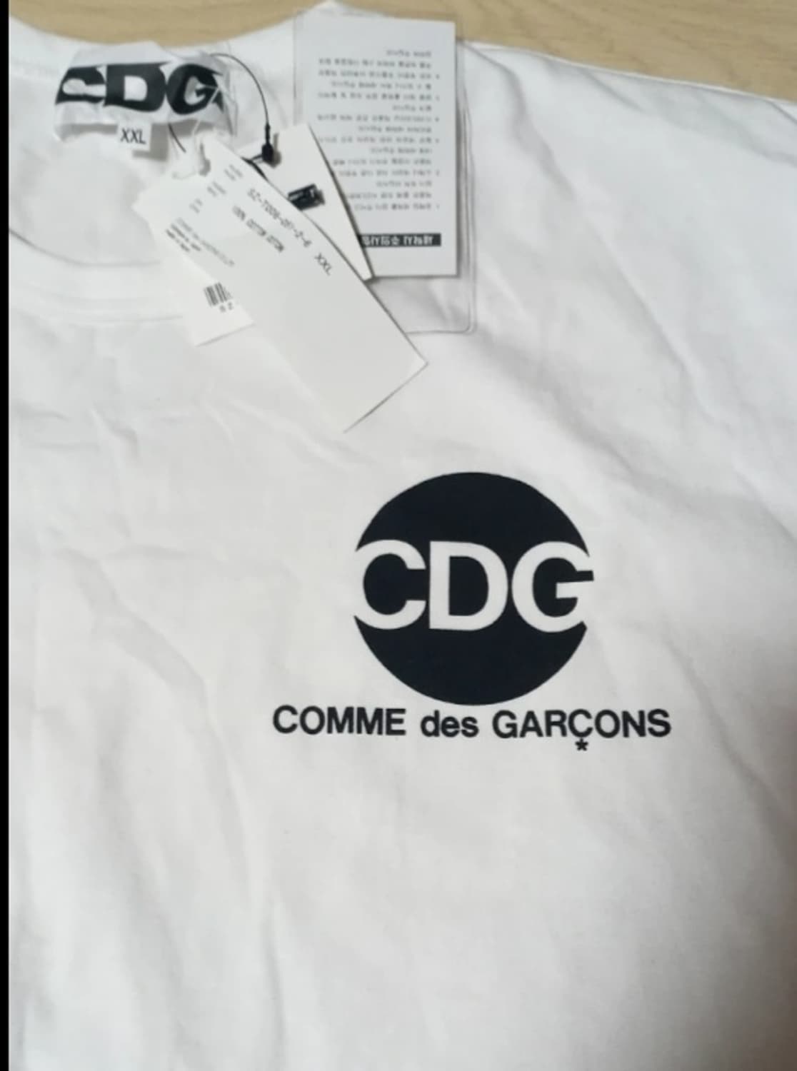 백화점 정품 꼼데가르송 CDG 반팔티 XXL 새상품 상품이미지3