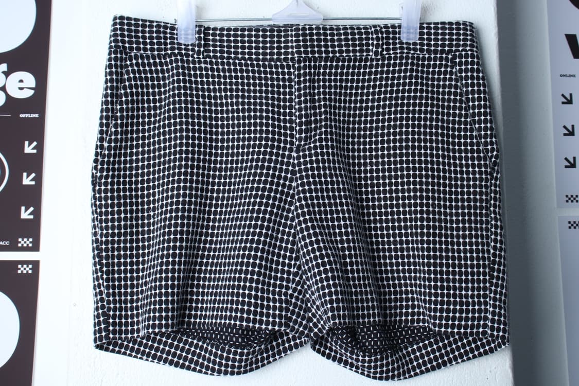 W(XL-2XL) 바나나리퍼블릭 반바지 팬츠 패턴 블랙 숏-P9898 상품이미지2
