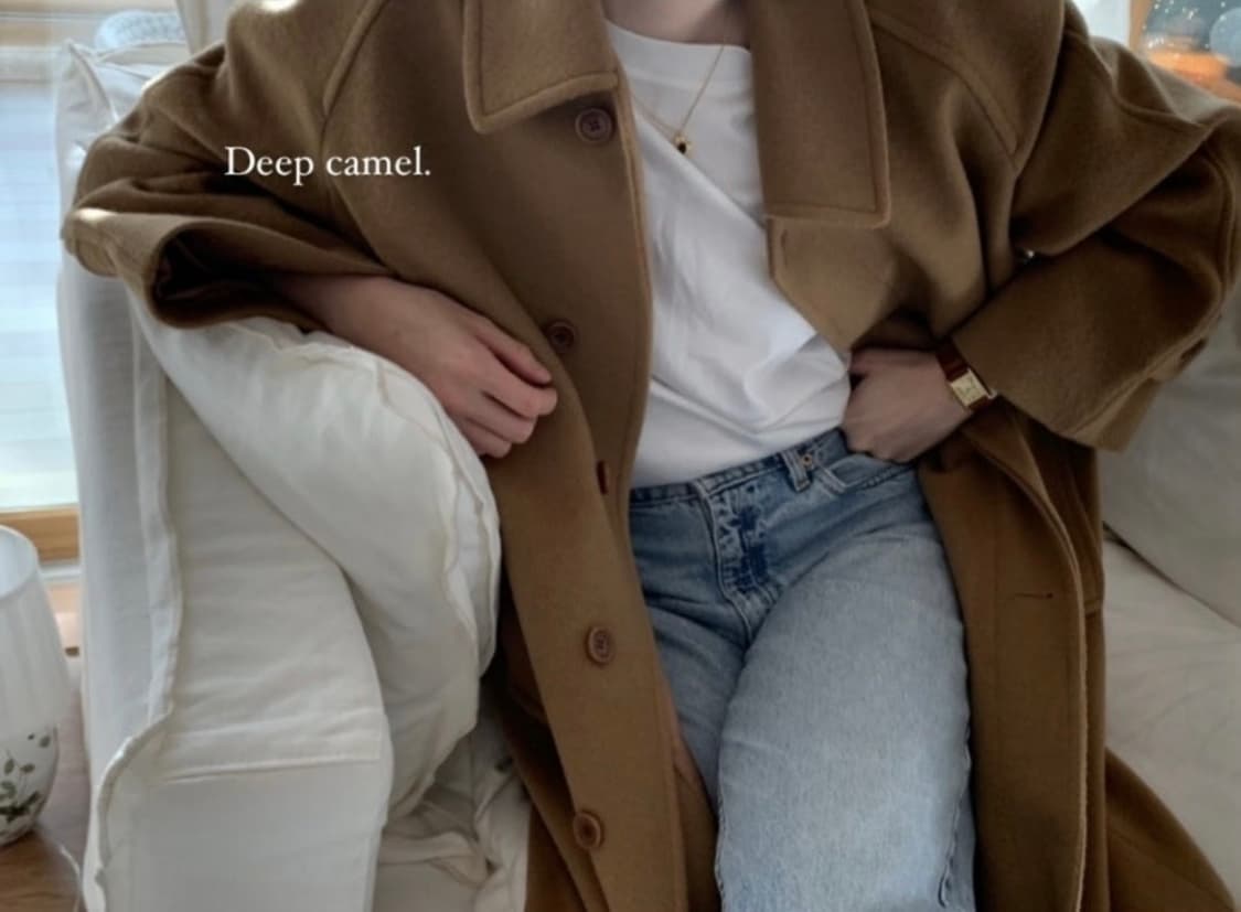 리본빛 구 모네마켓 카멜 코트 상품이미지1