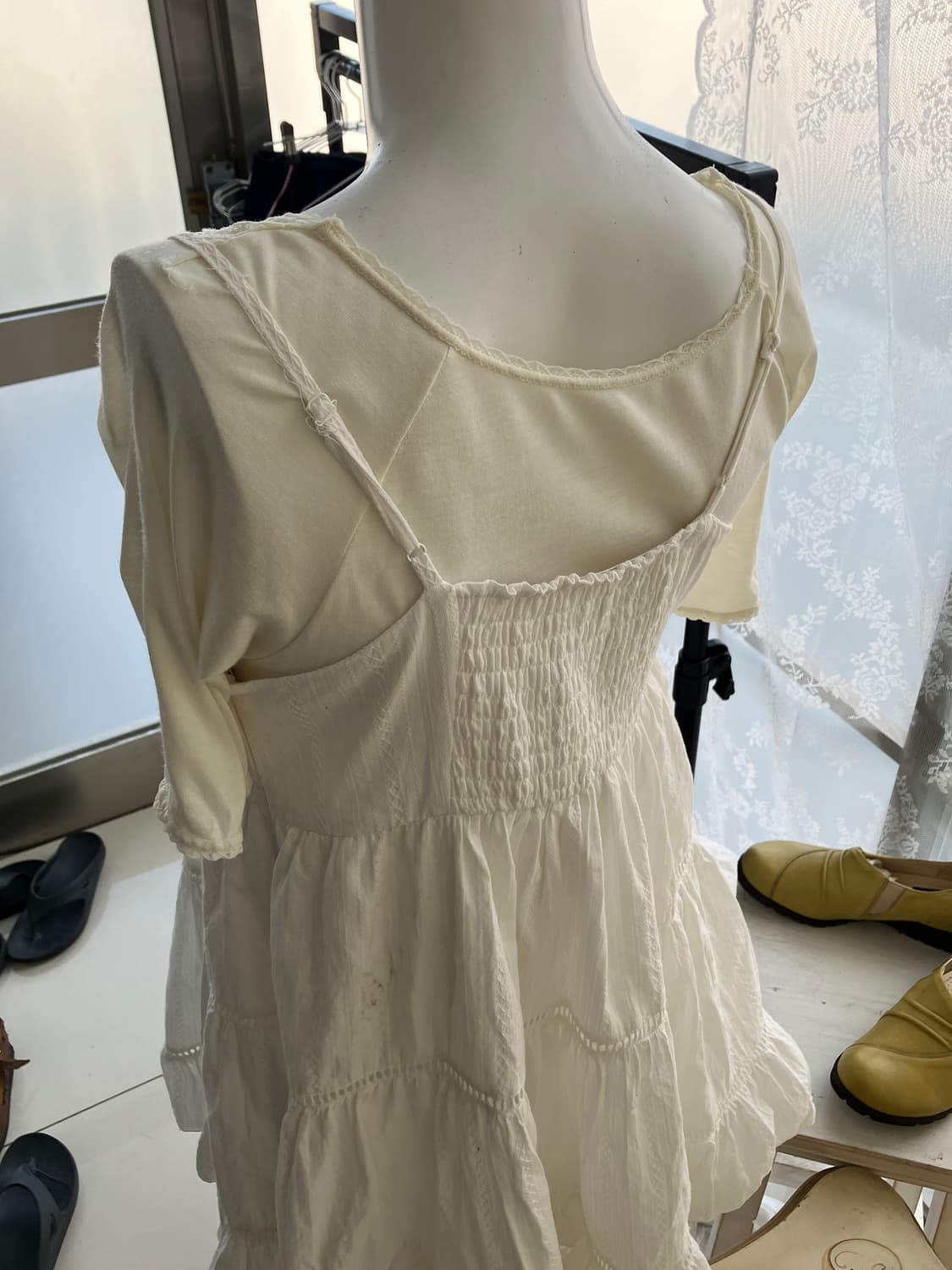 Lace Lemon-Yellow Blouse Set 상품이미지2