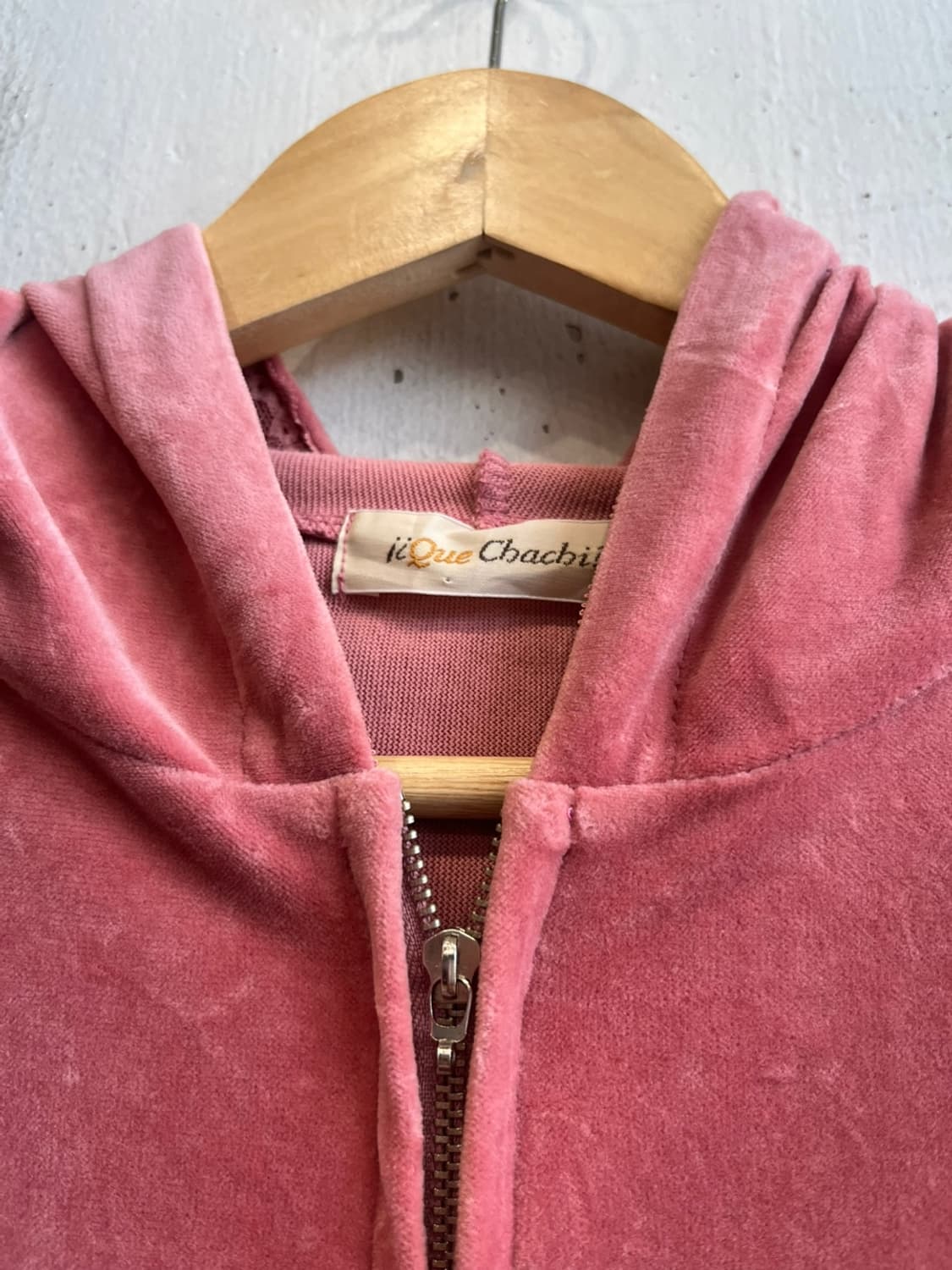 일본빈티지 벨벳 레이스 후드집업  상품이미지5